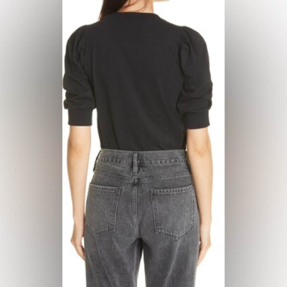Frame Frankie Puff Sleeve Tee in black - Picture 15 of 15
